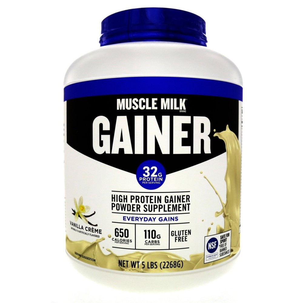 Muscle Milk Gainer Protein Powder, Vanilla Creme, 32g Protein, 5 Pound