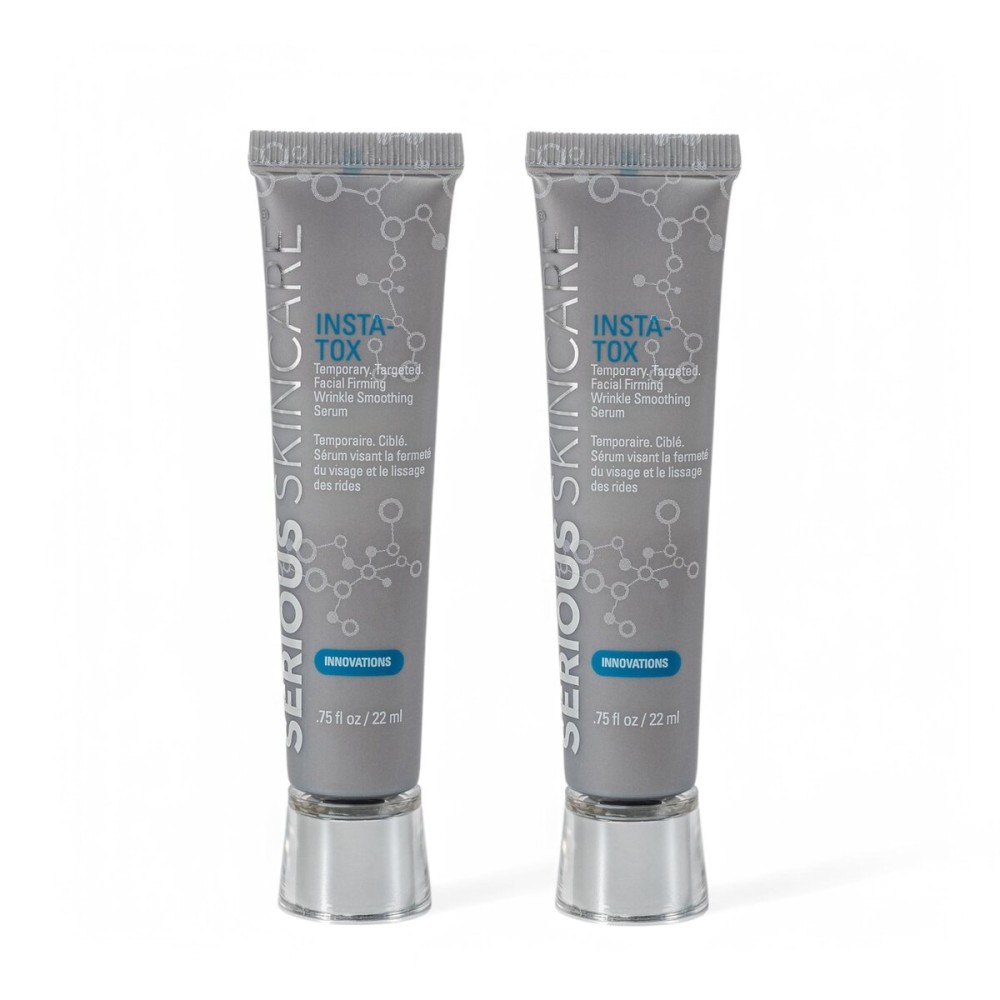 Serious Skincare INSTA-TOX Instant Wrinkle Smoothing Serum - Facial Filler Improves Appearance of Lines, Pores & Deep Wrinkles - Temporary Skin Tightener - Face Firming - .75 Fl Oz (2Pack)