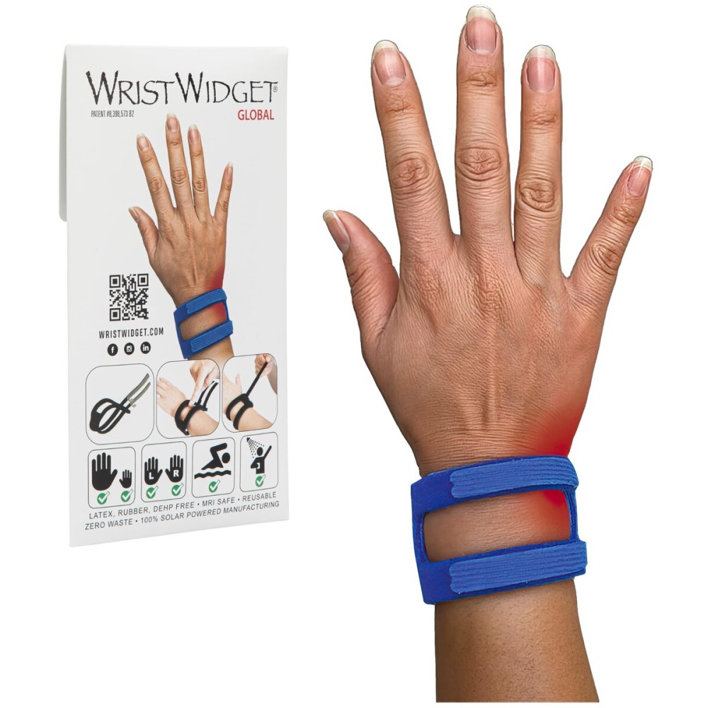 WristWidget (Blue) Adjustable Wrist Brace for TFCC Tears, One Size fits most. For Left and Right Wrists, Support for Weight Bearing Strain, Exercise