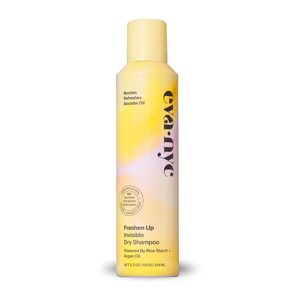 Eva NYC Freshen Up Invisible Dry Shampoo with Argan Oil & Rice Starch for All Hair Types, Non-Toxic, GMO-Free Cleansing Formula
