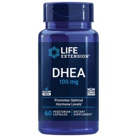 Life Extension DHEA 100 Mg Vegetarian Capsules, 60 Count