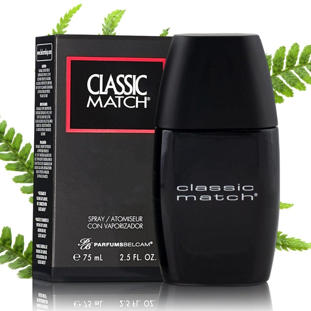 PB ParfumsBelcam CM Noir Eau De Toilette Spray for Men - Fresh Fougere Cologne, Bergamot, Basil, Patchouli, Long-Lasting Scent, Masculine Fragrance - 2.5 Fl Oz