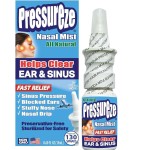 Pressureze Nasal Spray - All Natural Preservative-Free Sterile - Fast Relief Nasal Spray - for Sinus Allergies Congestion Blocked Ears Loud Snoring | 130 Sprays, 18 ml