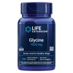 Life Extension Glycine, 1000 mg, Amino Acid That Promotes Healthy Sleep, Gluten-Free, Non-GMO, Vegetarian, 100 Capsules