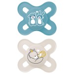 MAM Original Start Matte Baby Pacifiers, Binky for 0-3 Months, BPA-Free Silicone Nipple, Easy to Clean, Best for Newborn Babies, Developed with Medical Experts, 2 Count Binkies with Sterilizer Case
