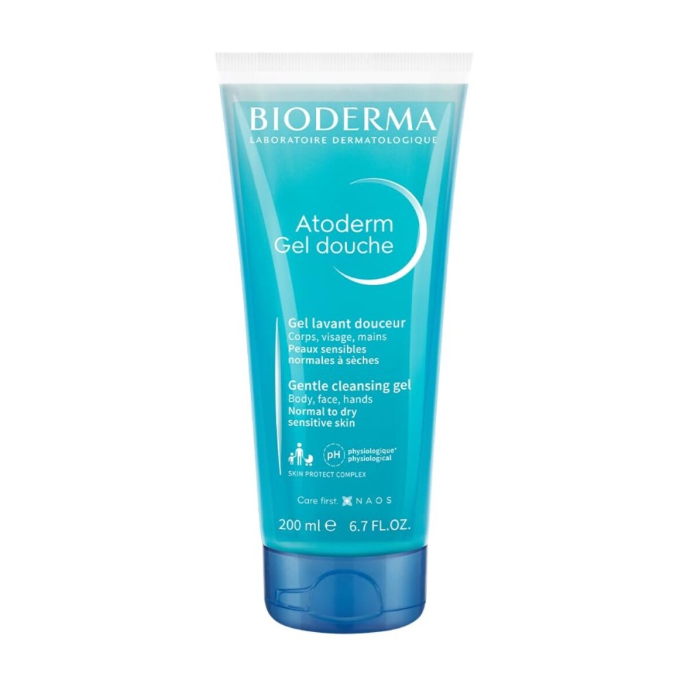 Bioderma Atoderm Shower Gel - Moisturizing Body and Face Wash, 6.67 Fl Oz