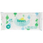 Pampers Sensitive Wipes Convenience Pack 18 Count (Pack of 24)
