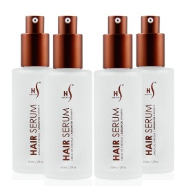 HerStyler Serum, 4 Pack - Hair Styling Agent with Argan Oil for Dry, Damaged Hair - Frizz Control Serum for Straightening, Shine, Trendy Tresses