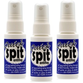 JAWS, Premium Anti-Fog Spray for Eye Glasses, Mirrors, Plastic Windows, Swim Goggles, Diving Masks - Quick and Long-Lasting Glass Anti Fog Quick Spit Spray, 1 oz. (pack of 3)