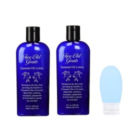 Two Old Goats Lotion 8oz (Pack of 2) - with Exclusive Travel Bottle