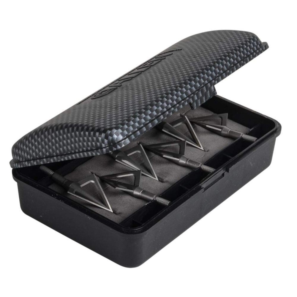 Allen Company Titan Broadhead Box & Caddy, Holds 6 Broadheads, Broadheads with Closed Width Up To 1-3/8 inches, Carbon Fiber
