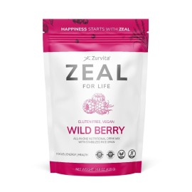 Zurvita - Zeal for Life 30-Day Wellness Bag - Wild Berry Flavor - Daily Nutritional Supplement for Vitality, Immunity, & Overall Wellness - 420 Grams