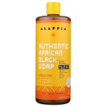 Alaffia Authentic African Black Soap Variety 2-Pack -All-In-One Liquid Soap, Travel-Size Eucalyptus Tea Tree+Full-Size Unscented Body Wash, Face Wash, Shampoo, Shaving Soap