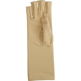 Rolyan Compression Glove, Fingerless Compression Glove for Arthritis for Men & Women, Arthritis Compression Gloves for Carpal Tunnel, Compression Glove for Swelling, Left Hand, Large, Open Finger