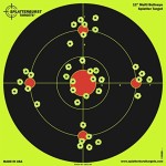 Splatterburst Targets - 12 inch Multi-Bullseye Splatter Target - Easily See Your Shots Burst Bright Fluorescent Yellow Upon Impact - Made in USA (10 Pack)