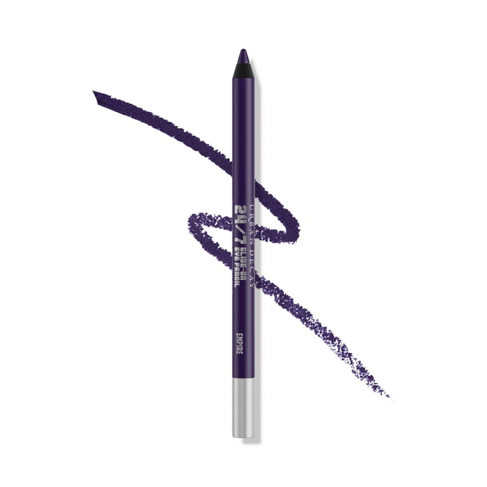 URBAN DECAY 24/7 Glide-On Waterproof Eyeliner Pencil - Smudge-Proof, Long-Lasting, Transfer-Proof, Up to 16HR Wear, Smooth No-Tug Formula, Empire (Dark Eggplant Purple Matte) - 0.04 oz