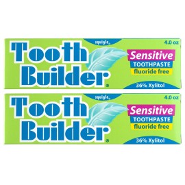 Squigle Tooth Builder SLS Free Toothpaste (Stops Tooth Sensitivity) Prevents Canker Sores, Cavities, Perioral Dermatitis, Bad Breath, Chapped Lips, 4 oz (8 Ounce (Pack of 2), Unflavored)