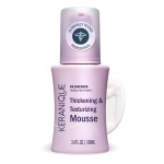Keranique Volumizing Mousse for Women - Thickening and Styling Anti-Frizz Foam for Fine, Straight, Wavy, and Curly Hair
