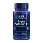 Life Extension Super Vitamin E, 268 mg (400 IU), Non-Synthetic Vitamin E Supplement Promotes Whole-Body Health, Gluten-Free, Non-GMO, 90 softgels