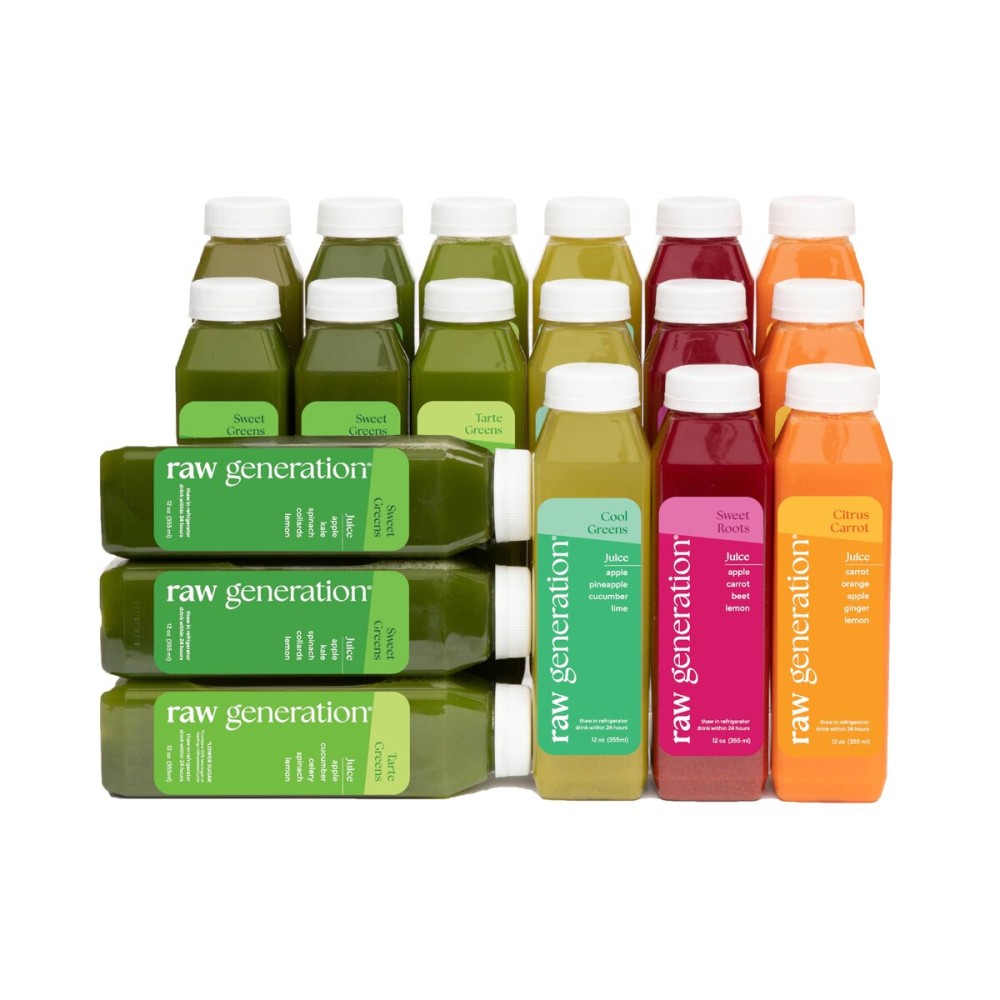 Raw Generation Skinny Cleanse - 3-Day Juice Cleanse for Weight Loss, Detox, Reduced Bloating & Increased Energy - 18 Cold-Pressed Juices to Crush Cravings & Reset Your Diet