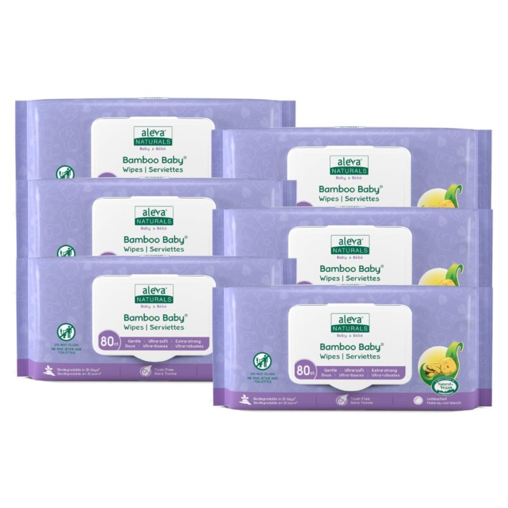 Aleva Naturals Bamboo Baby Wipes - 480 ct