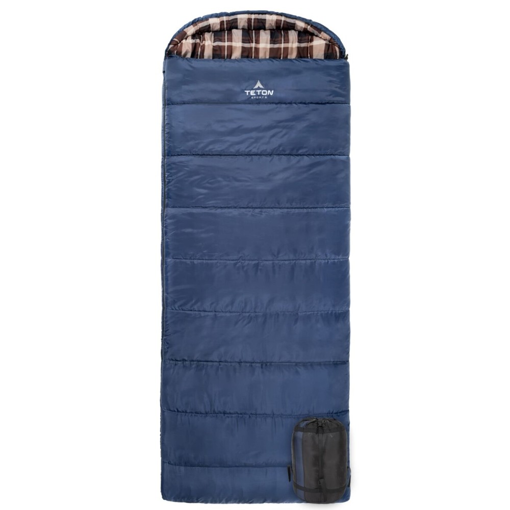 Teton Celsius XL 20F Degree Sleeping Bag - Durable and Warm Sleeping Bag for Adults and Kids- Camping Made Easy and Warm - Compression Sack Included