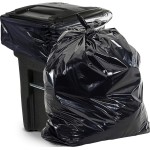 Aluf Plastics 65 Gal Black Heavy Duty Garbage Bags 1.5 Mil - 50x 48 - Pack of 50 - For Contractor, Outdoor, Construction, & Storage