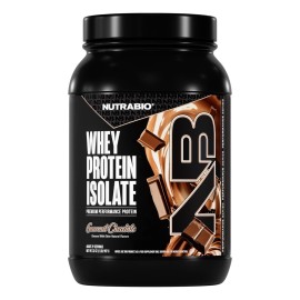 NutraBio 100% Whey Protein Isolate Protein Powder, 25g Protein with Complete Amino Acid Profile, Non-GMO, Soy & Gluten Free, Low Carb, Low Calorie Whey Protein Powder, Gourmet Chocolate, 2 Lbs
