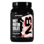 NutraBio 100% Whey Protein Isolate Protein Powder, 25g Protein with Complete Amino Acid Profile, Non-GMO, Soy & Gluten Free, Low Carb, Low Calorie Whey Protein Powder, Strawberry Ice Cream, 2 Lbs