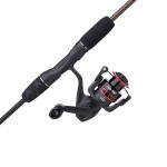 Ugly Stik GX2 Youth Spinning Reel and 5\'6 Fishing Rod Combo, Red/Gold, 2-Piece, Graphite and Fiberglass Rod with Clear Tip Design