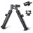 JINSE Clamp-on Bipod,5.1 Inches Fixed Height No Extended Dragons Claw Universal Foldable Lightweight Bipod, Barrel Size: 0.43\'\' to 0.74\'\'