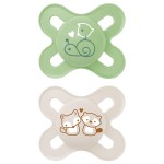 MAM Original Start Matte Baby Pacifiers, Binky for 0-3 Months, BPA-Free Silicone Nipple, Easy to Clean, Best for Newborn Babies, Developed with Medical Experts, 2 Count Binkies with Sterilizer Case