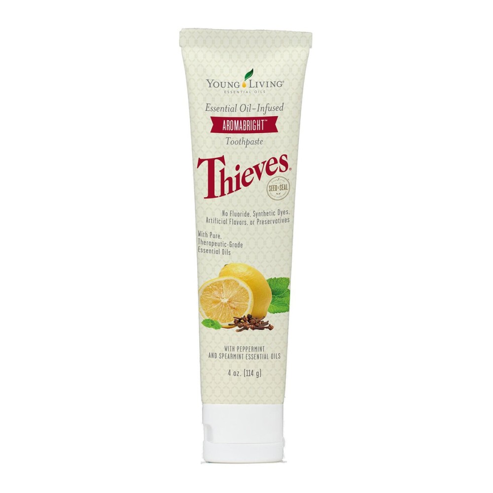 Thieves AromaBright Toothpaste by Young Living | 4 Ounces | Fluoride-Free | All-Natural | Enriched with Essential Oils to Support Healthy Teeth and Gums While Providing Long-Lasting Fresh Breath