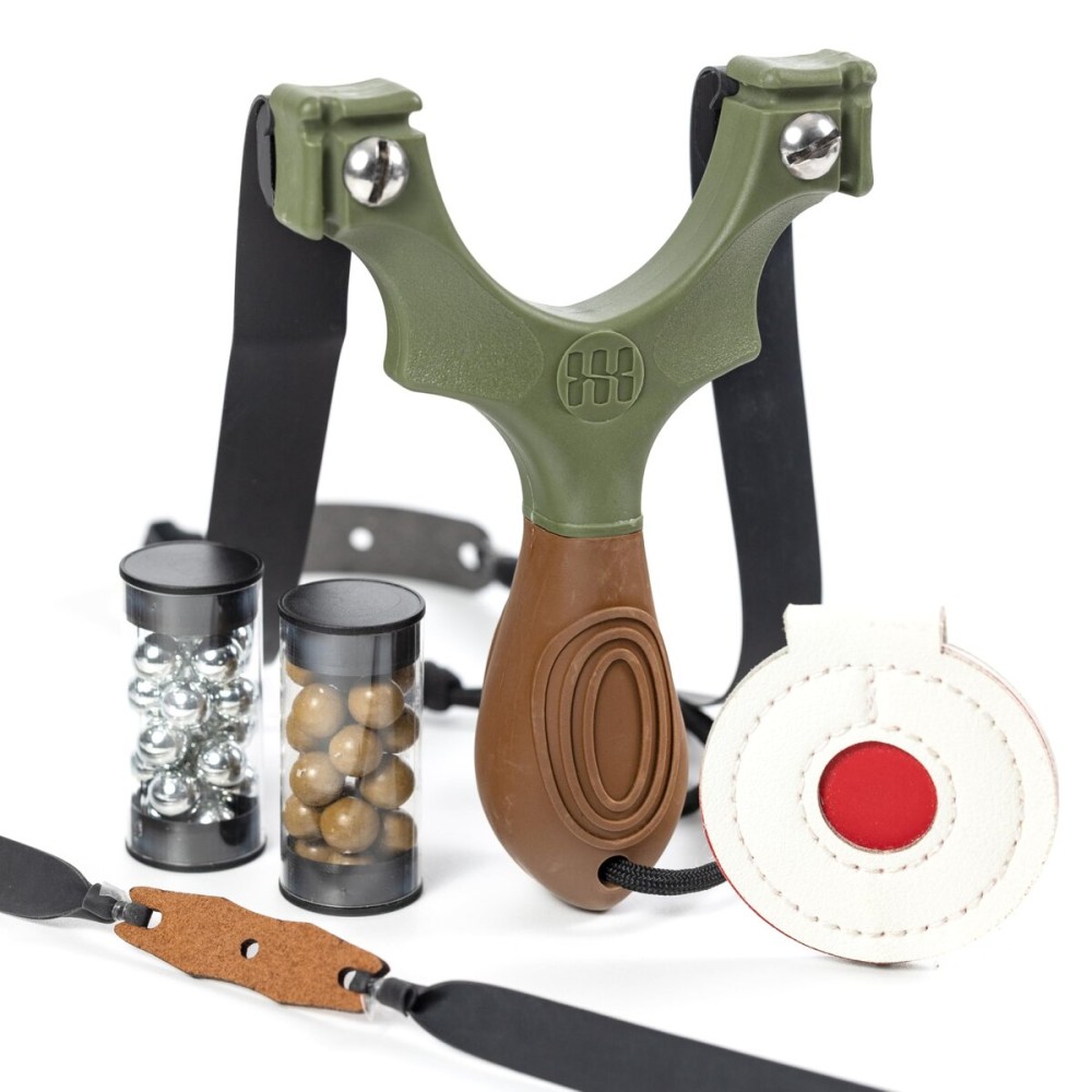 SimpleShot Scout XT Slingshot with Target, Ammo and Bands for Professional Hunting and Powerful Target Shooting (Camo)