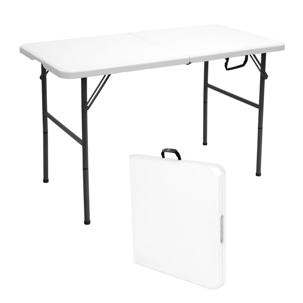 Stansport Folding Camp Table, White, 48 x 24 x 29-Inch