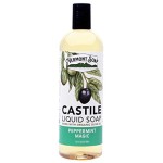 Vermont Castile Soap Peppermint, Gentle Liquid Soap for Sensitive Skin & Natural Body Wash, Organic Hair Shampoo for Oily Hair, Aloe Castile Soap for Men & Women - 16 Oz