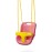 Gorilla Playsets 04-0032-PK High Back Plastic Infant Swing with Yellow T bar & Rope, Pink with Yellow