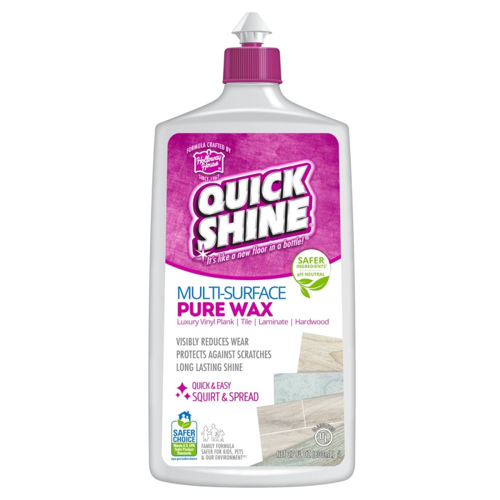 Quick Shine Pure Floor Wax 27oz | A Buffable, Waterproof Finish for Regular and Hardwood Floors | Restore Protect Refresh