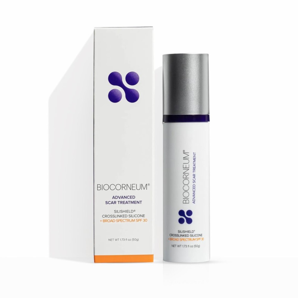 Biocorneum Advanced Scar Treatment with Silishield & SPF 30 50g - Silicone Scar Gel for Scars - Surgeon Recommended for New & Old Scars - Silicone Scar Cream for Surgical Scars Suitable for Kids