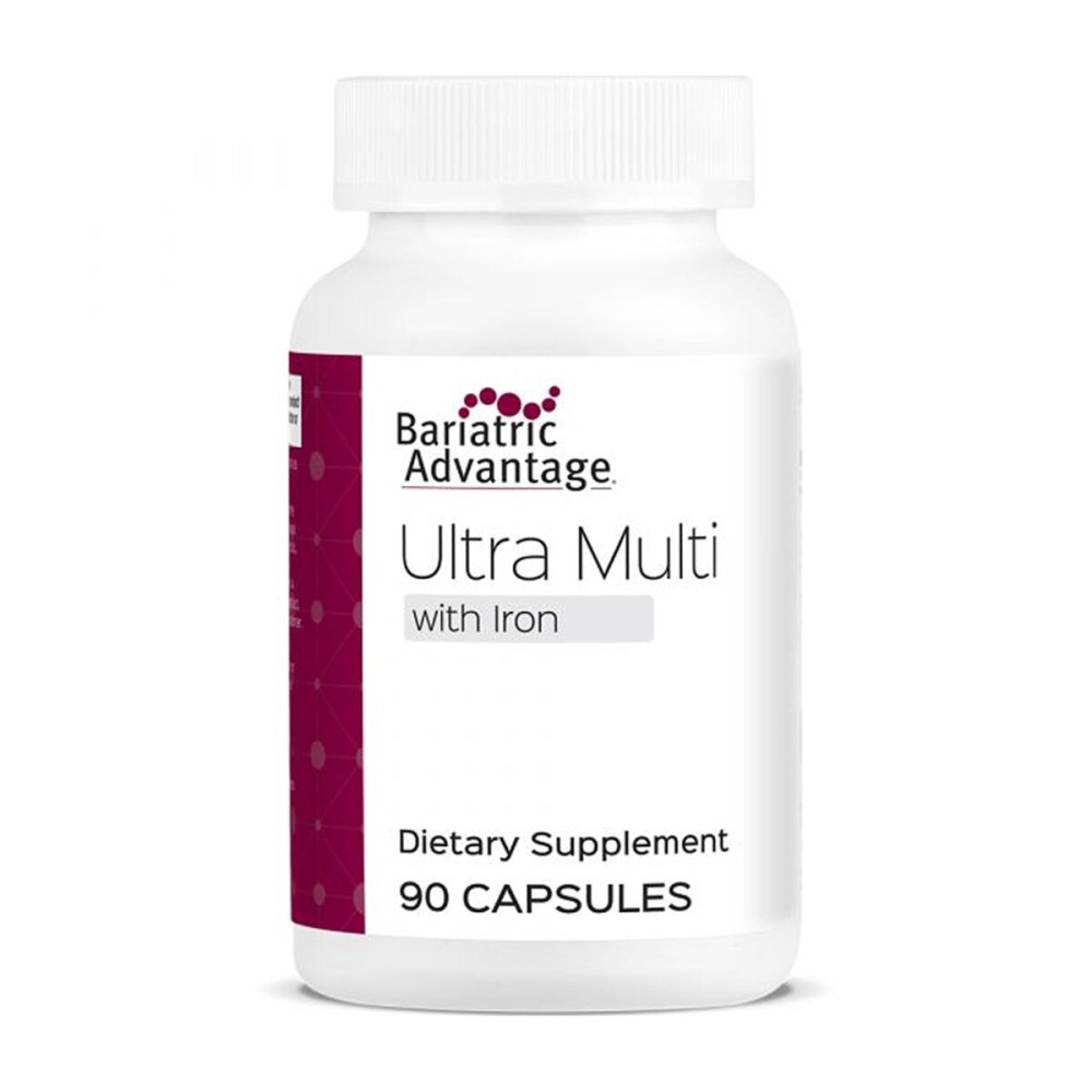 Bariatric Advantage Ultra Multivitamin with Iron - for Bariatric Patients - Provides Full Complex of B Vitamins - Vitamin C, Chromium & More - 90 Count