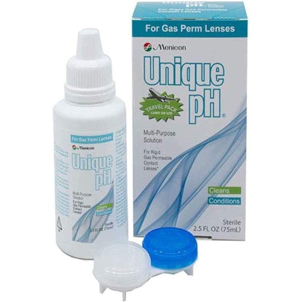 Unique pH Travel Pack- Multipurpose Solution for Gas Permeable Contact Lenses -2.5 Fluid Ounces