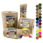 TOUGH-GRID 750 Paracord Rope Nylon Parachute Cord, Made in USA Survival Kit, Outdoor Adventures, Camping, Tactical Gear & Emergency Supplies, Military Type IV Mil-Spec