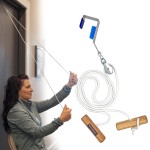 RangeMaster Econo Ranger Shoulder Pulley  Physical Therapy Exercises  Aids in Recovery and Rehabilitation  Increases Mobility  Wooden Handles for Comfort  Metal Bracket Door Attachment