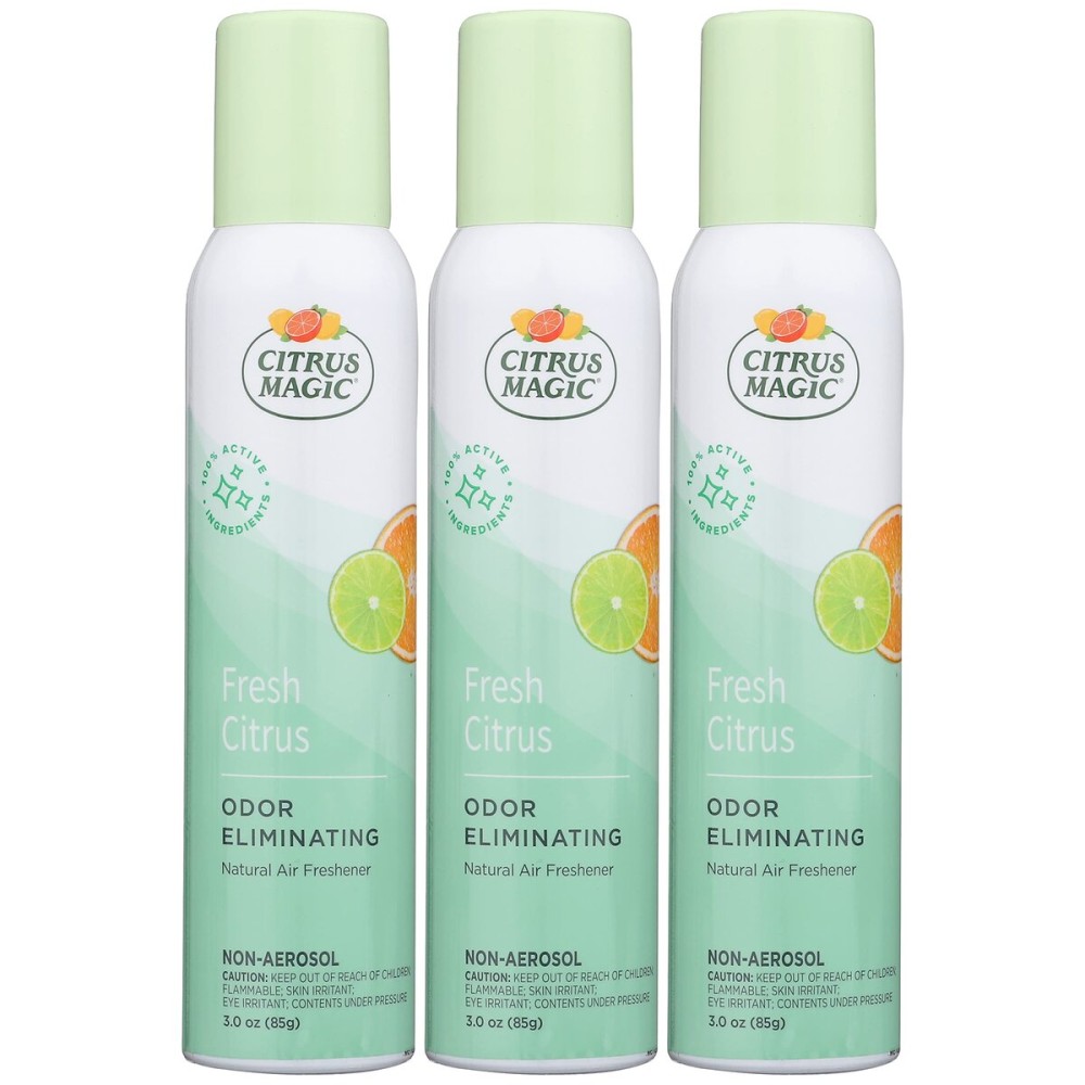 Citrus Magic Freshener Odor Eliminating Air Freshener Spray, 3 Ounce (Pack of 3), Fresh Citrus, 3 Count