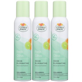Citrus Magic Freshener Odor Eliminating Air Freshener Spray, 3 Ounce (Pack of 3), Fresh Citrus, 3 Count
