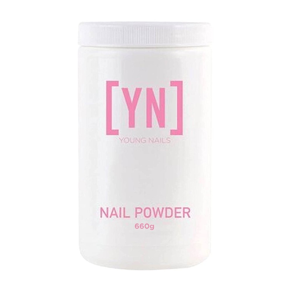 Young Nails Acrylic Core Powder - Self-Leveling Acrylic Nail Powder, Clear Nude Pink White Acrylic Powder for Nail Extenstion, Professional Grade, Superior Adhesion, Color - XXX White, 660g