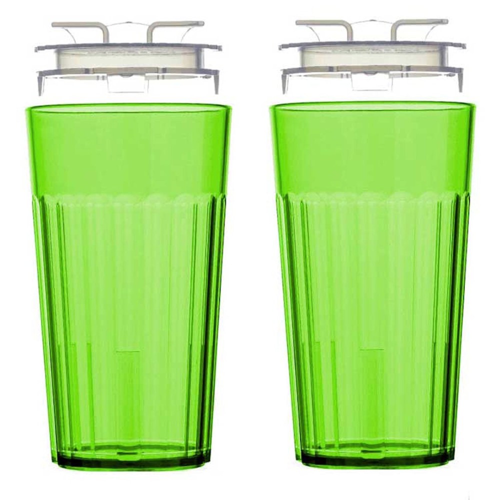 Reflo Smart Cup Bundle (Green 2-Pack) Baby-Led Weaning Montessori Cup for Toddlers Learning to Drink, Slow-Spill 360 Rim Flow-Control, BPA-Free, Made in USA, E-Guide via QR Code