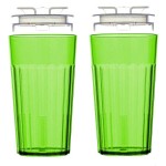 Reflo Smart Cup Bundle (Green 2-Pack) Baby-Led Weaning Montessori Cup for Toddlers Learning to Drink, Slow-Spill 360 Rim Flow-Control, BPA-Free, Made in USA, E-Guide via QR Code