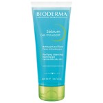 Bioderma Sbium Foaming Gel Gentle Face Cleanser Tube, Makeup Removing Cleanser, Skin Purifying Face Wash for Combination to Oily Skin, Travel Size 3.3 Fl Oz