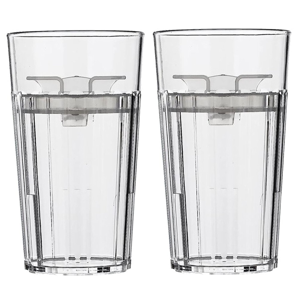 Reflo Smart Cup Bundle (Clear 2-Pack) Montessori Weaning Transition Training Cup, Slow-Spill Open-Rim Design, 360 Slow-Flow-Control, BPA-Free, Made in USA, E-Guide via QR Code